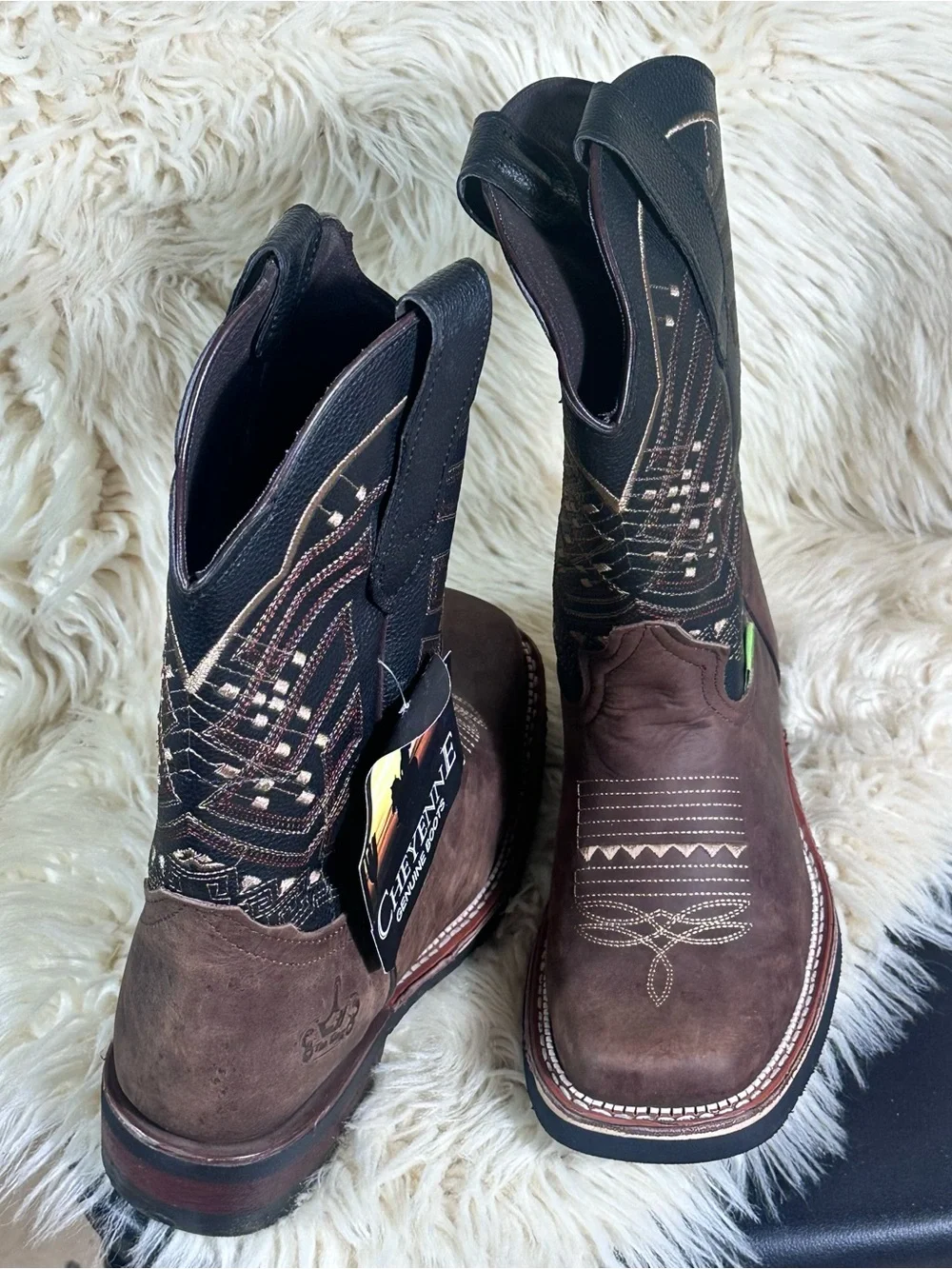 Cheyenne Men's Brown Western Work Boots